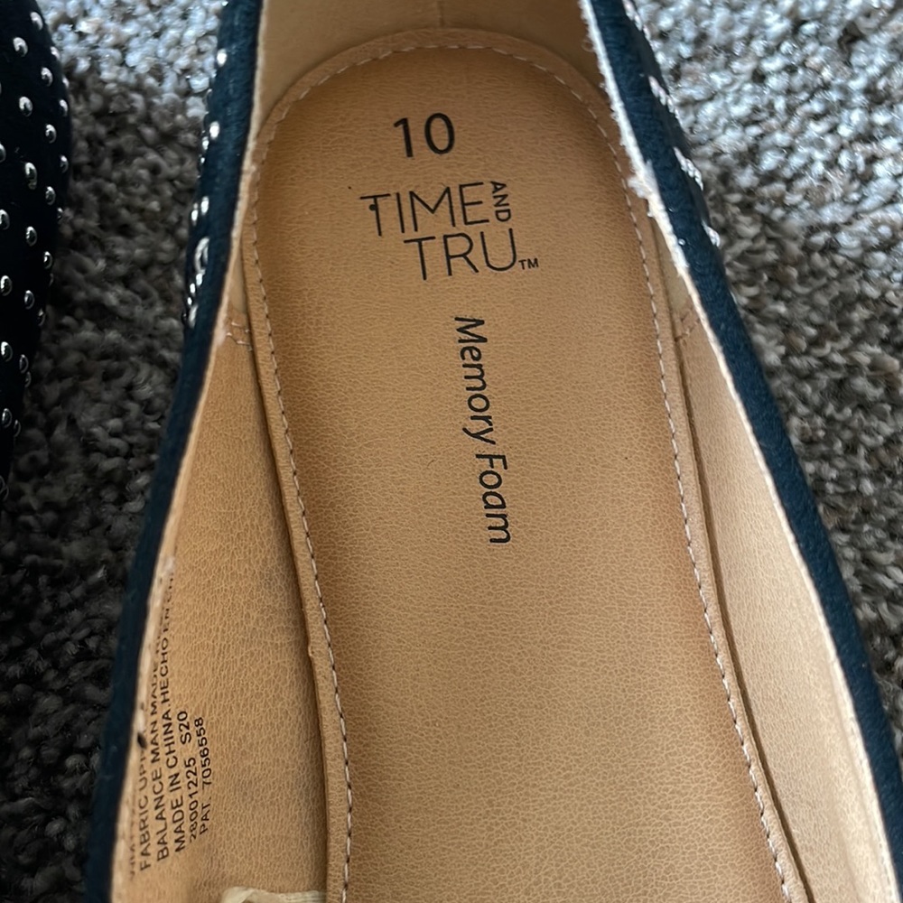 Time And Tru Memory Foam Slip On Loafers Beaded W… - image 4